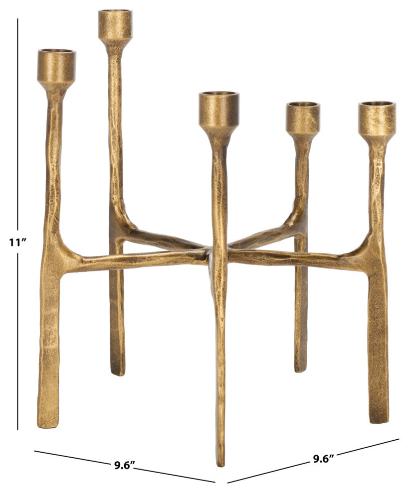 Safavieh Quyn Candle Centerpiece, Brass