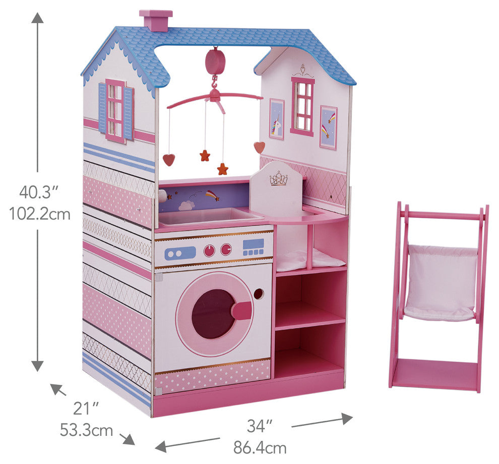 Doll Changing Station Dollhouse, White