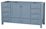 Ariel Cambridge 60" Base Cabinet, Gray, Single Sink Base Cabinet