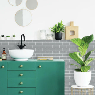 Grey Subway Peel & Stick Backsplash