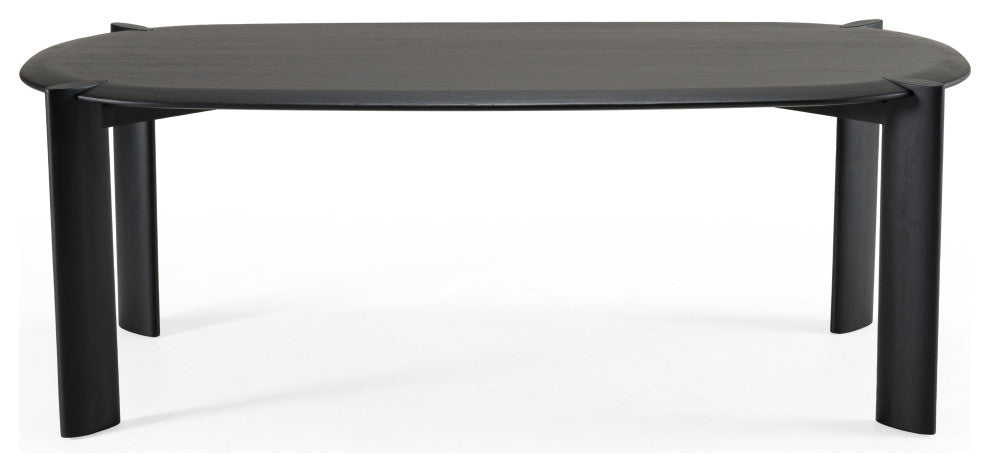 Modrest Steven Modern Black Oval Dining Table