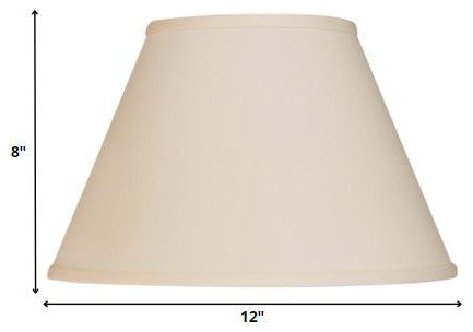 12" Ivory Premium Empire Slanted No Slub Lampshade