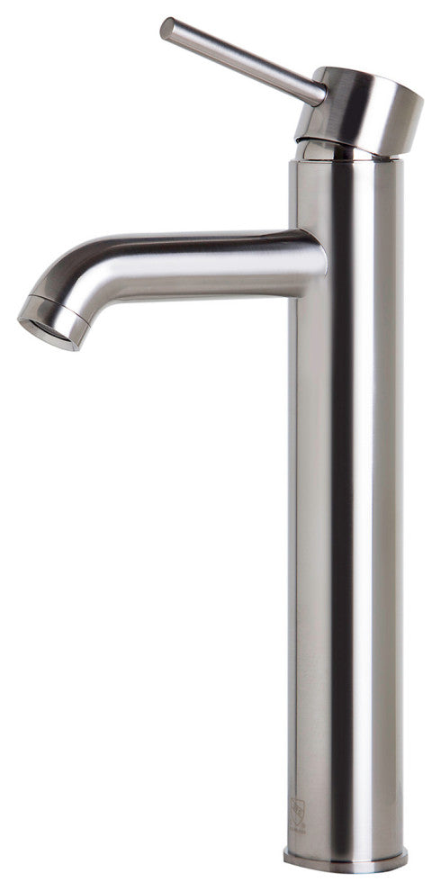 ALFI Brand AB1023-BN Tall Brushed Nickel Single Lever Bathroom Faucet