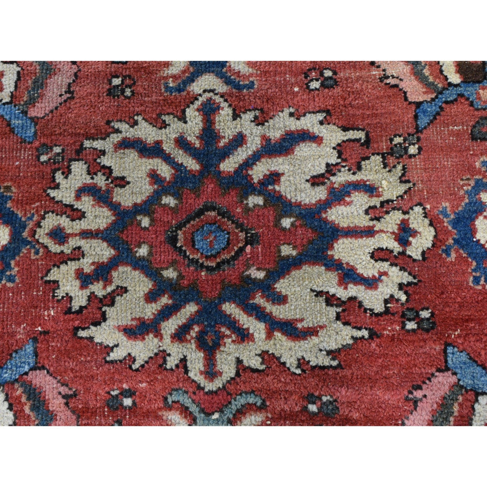 Antique Persian Mahal Good Condition Some Wear Clean Handmade Rug10'10"x13'8"