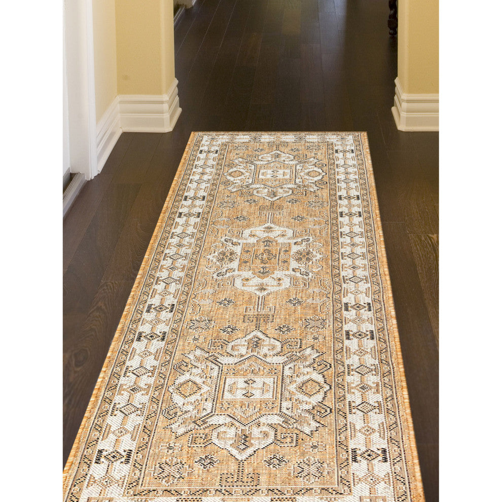 Carmel Kilim Indoor/Outdoor Rug, Sand, 1'11"x7'6"