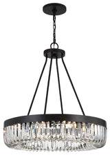 Crystorama ALI-B2010-CZ, 10-Light Chandelier, Charcoal Bronze