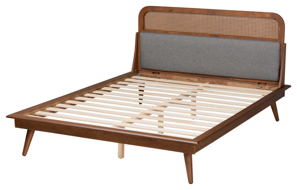 Ellia Gray Fabric Platform Bed, King