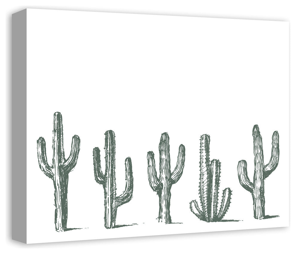 "A Line of Cactus" Canvas Wall Art, 16"x20"