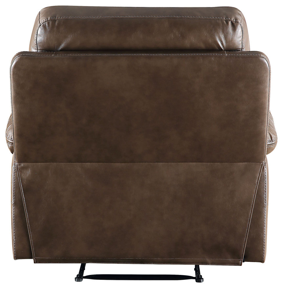 Aashi Recliner, Power Motion, Brown Leather-Gel Match