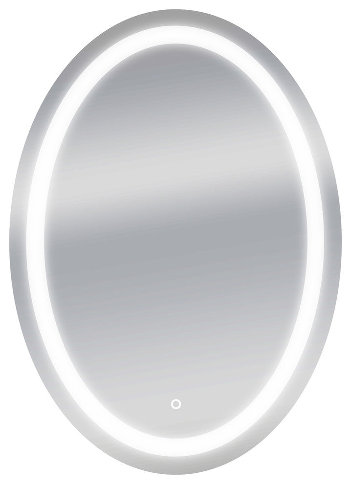Dyconn Faucet Edison Oval Wall Mounted Backlit Vanity Bathroom LED Mirror, 18"w