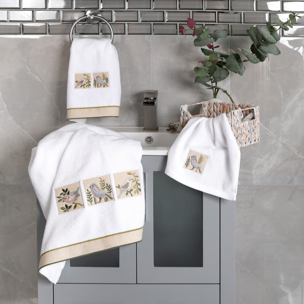 Linum Home Textiles 100% Turkish Cotton BELINDA 2PC Embellished Bath Towel Set