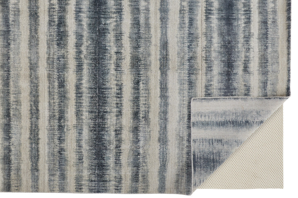 Weave & Wander Malana Handwoven Graident Rug, Dark Slate Blue, 8ft x 10ft Rug