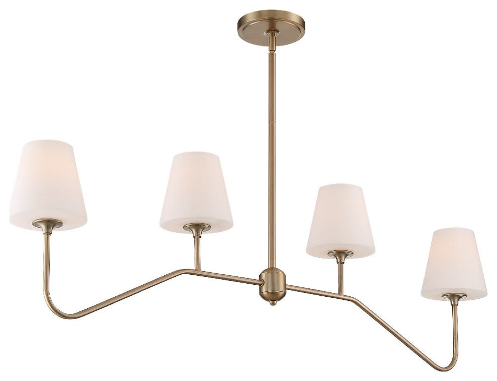 Crystorama Lighting Group KEE-A3004 Keenan 48"W 4 Light Linear - Black Forged