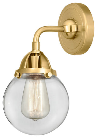 Beacon Sconce, Satin Gold, Clear, Clear