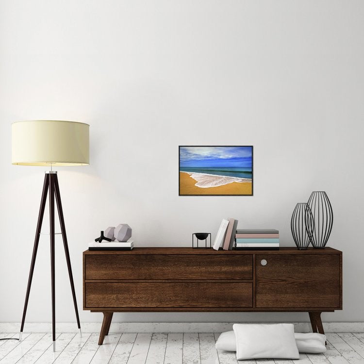 "Room For Thoughts" Framed Canvas Giclee by Nanouk El Gamal, 25x17"