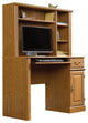 Sauder Orchard Hills Engineered Wood Computer Desk with Hutch in Carolina Oak