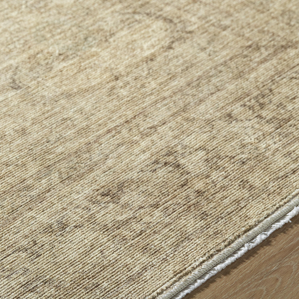 Galey Alix x Livabliss GAHU-2304 Area Rug,Dusty Sage,Ivory,Brown, Tan,6'7"x9'6"