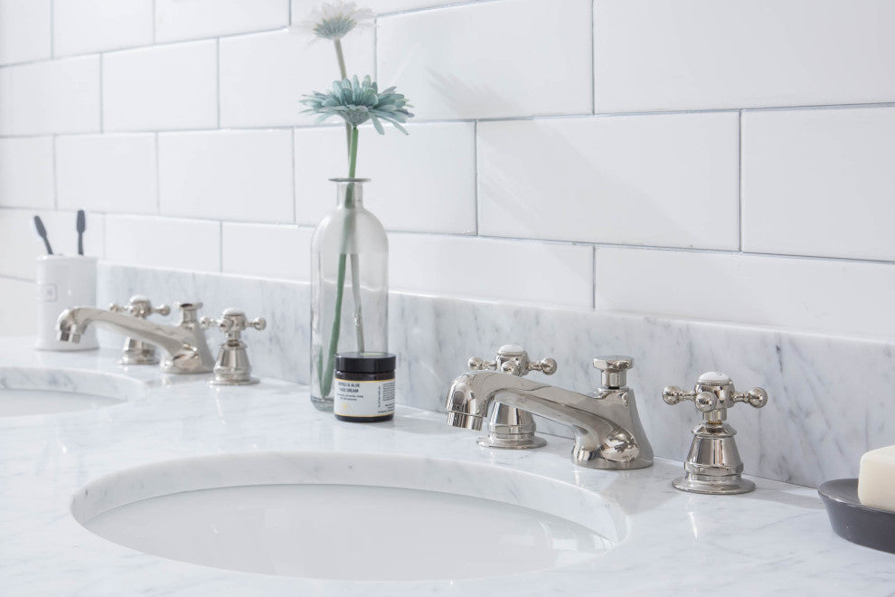 Empire 60" Wide Double Wash Stand, P-Trap, Countertop With Basin