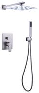 Rbrohant Wall Mount Shower System With Rough-in Valve, Brushed Nickel