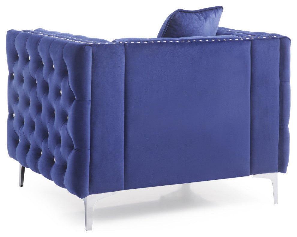 Paige Accent Chair, Blue