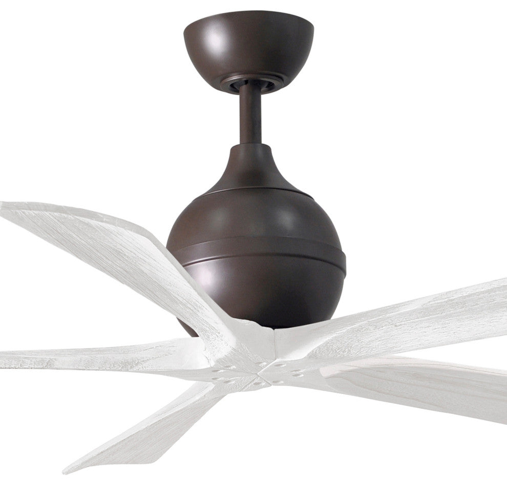 Irene-5 52" Ceiling Fan, Textured Bronze/Matte White