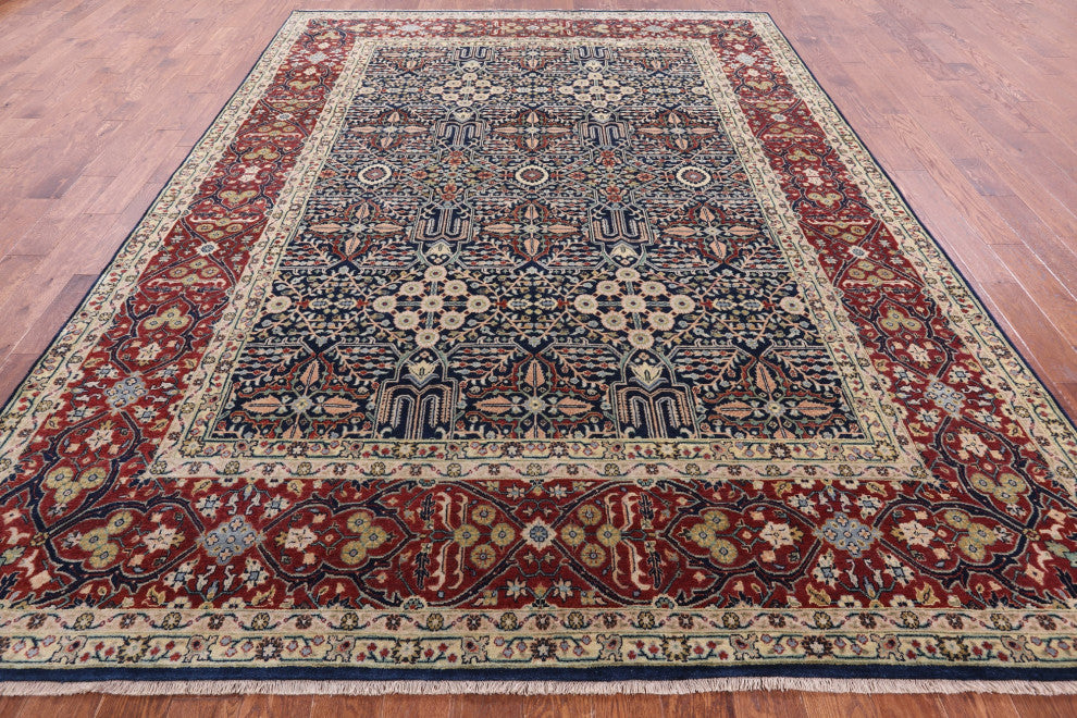 8' 10" X 12' 1" Persian Fine Serapi Handmade Wool Rug - Q14693