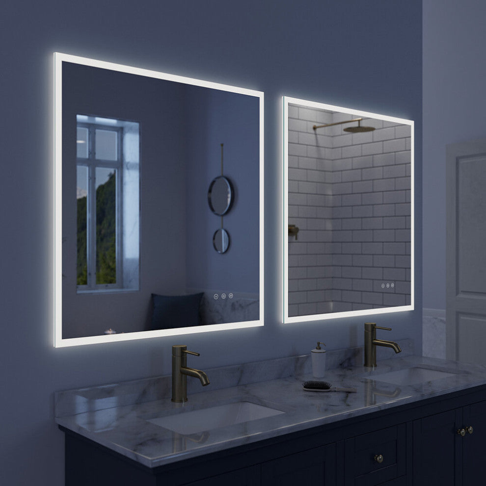 Arpella Lucent 34 in. x 36 in. Wall Mounted LED Vanity Mirror