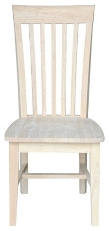 Mission Style Unfinished Wood Dining Chair