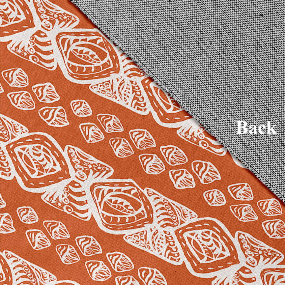 Tribal Geo Rug, Orange, 2'x3'