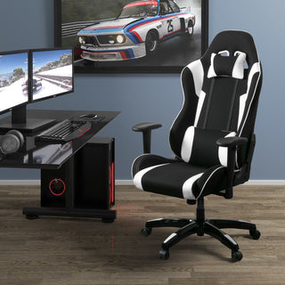 Black and White High Back Ergonomic Gaming Chair