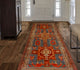 Fine Vintage Distressed Valarie Gray/Rust Runner, 3'9x9'9