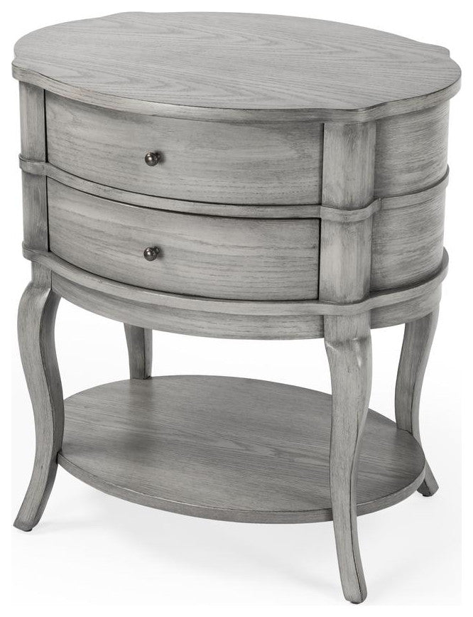 Butler Jarvis Gray Oval Side Table