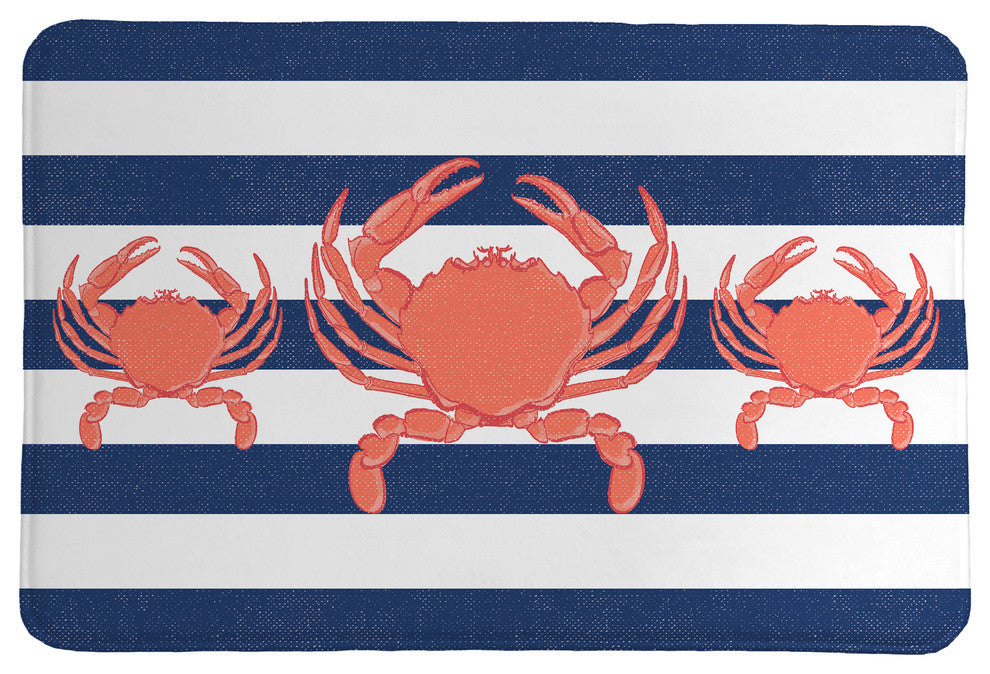 Laural Home Crab Stripe Memory Foam Rug