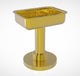 Vanity Top Soap Dish with Groovy Accents, Polished Brass
