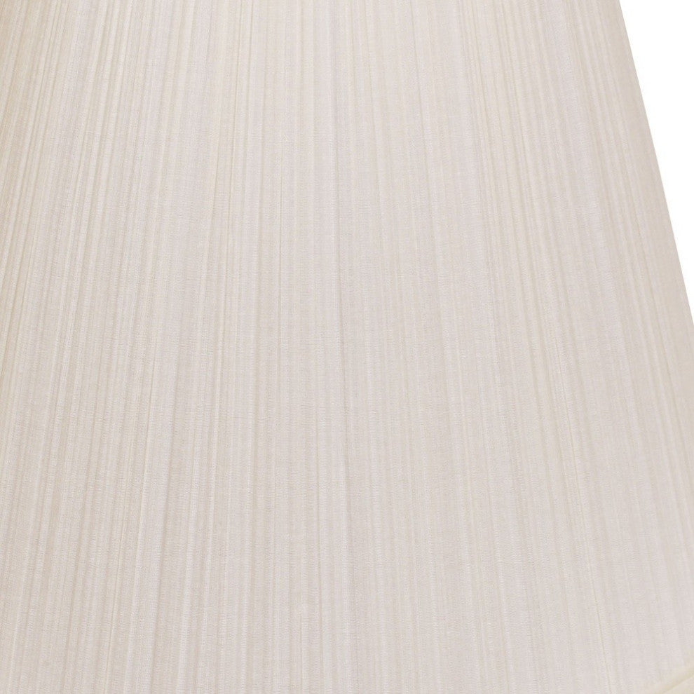 18" White Empire Deep Slanted Broadcloth Lampshade