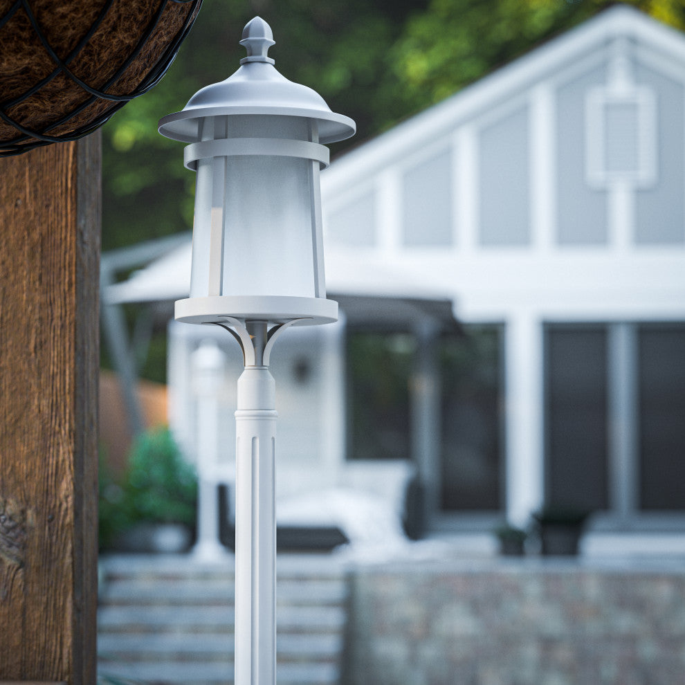 Kenroy 93431WH 1-Light Post Lantern, Portable