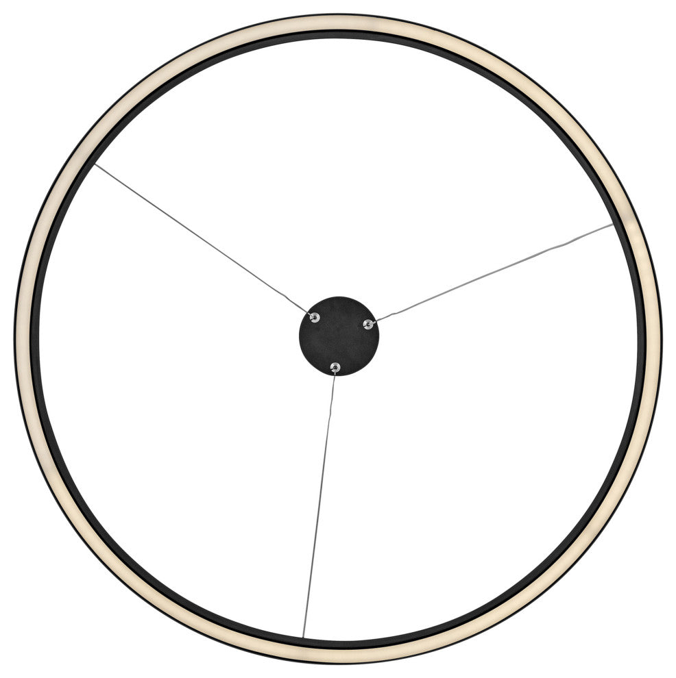 Lark 83464 Kenna 25"W LED Ring Chandelier - Black