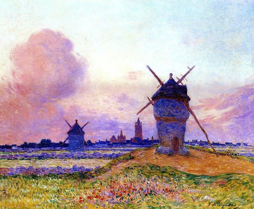 Ferdinand Du Puigaudeau Sunset at Bourg de Batz  Brittany Gallery Wrapped Canvas