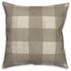 Taupe Buffalo Check 18x18 Spun Poly Pillow