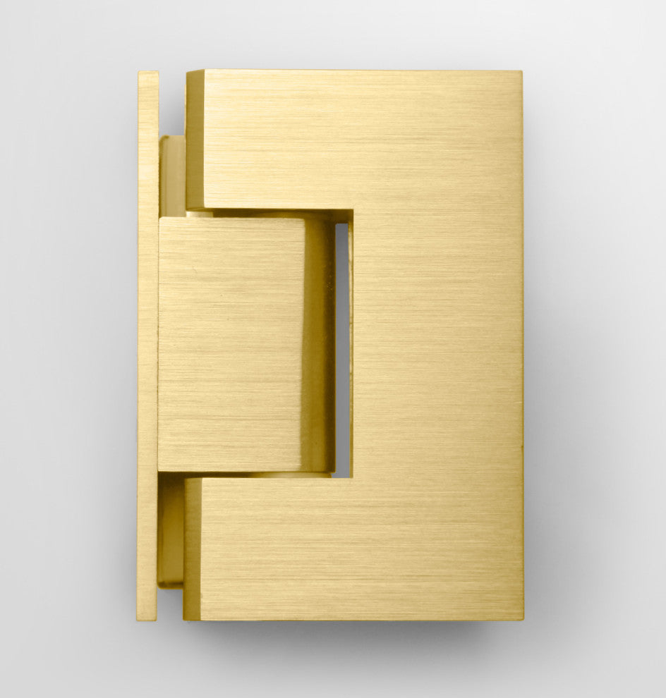 78"x69.25" Frameless Shower Door Wall Hinge, Satin Brass