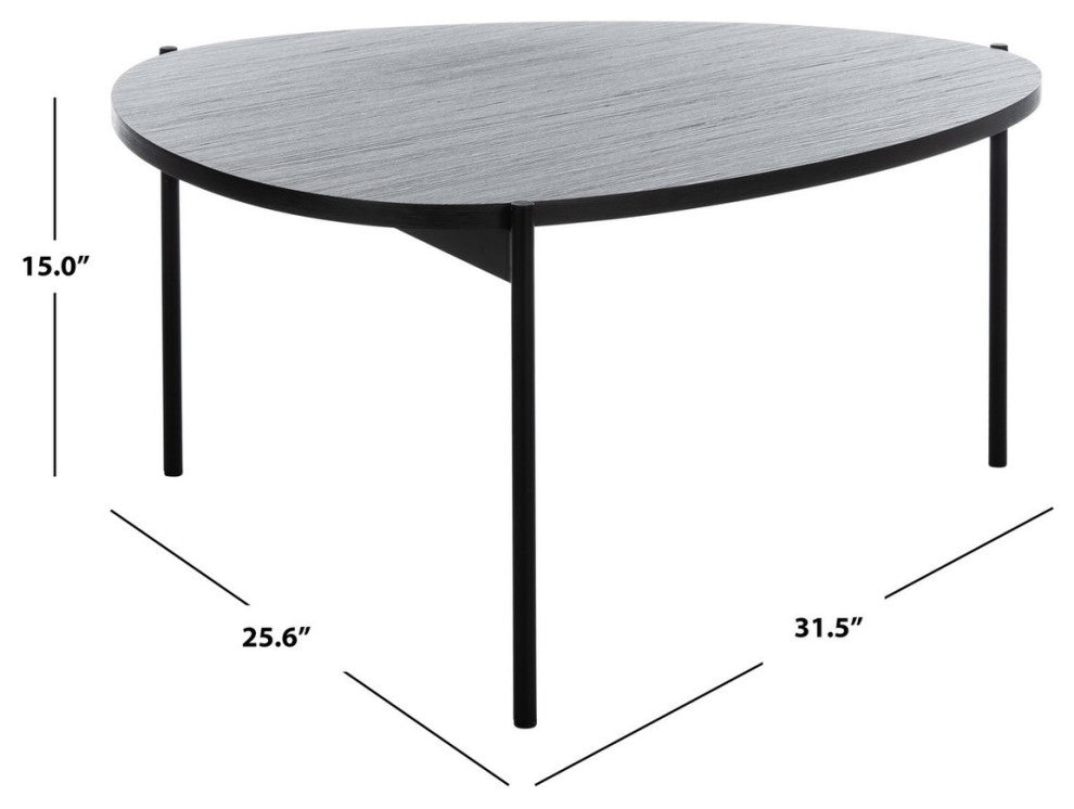 Safavieh Sven Coffee Table, Dark Grey/Black