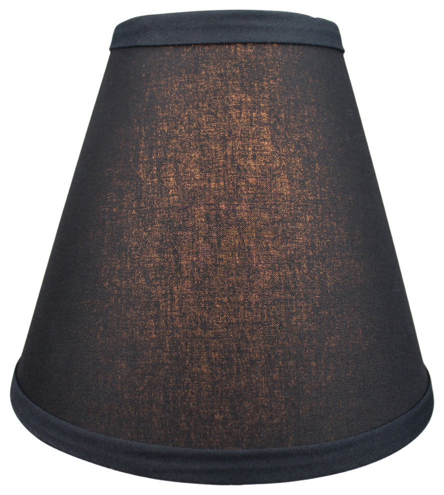 Fenchel Shades 4"x8"x7" Empire Lamp Shade, Linen Black
