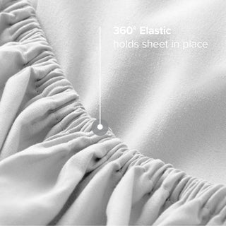 Bare Home Microfiber Fitted Sheet Deep Pocket, White, Queen