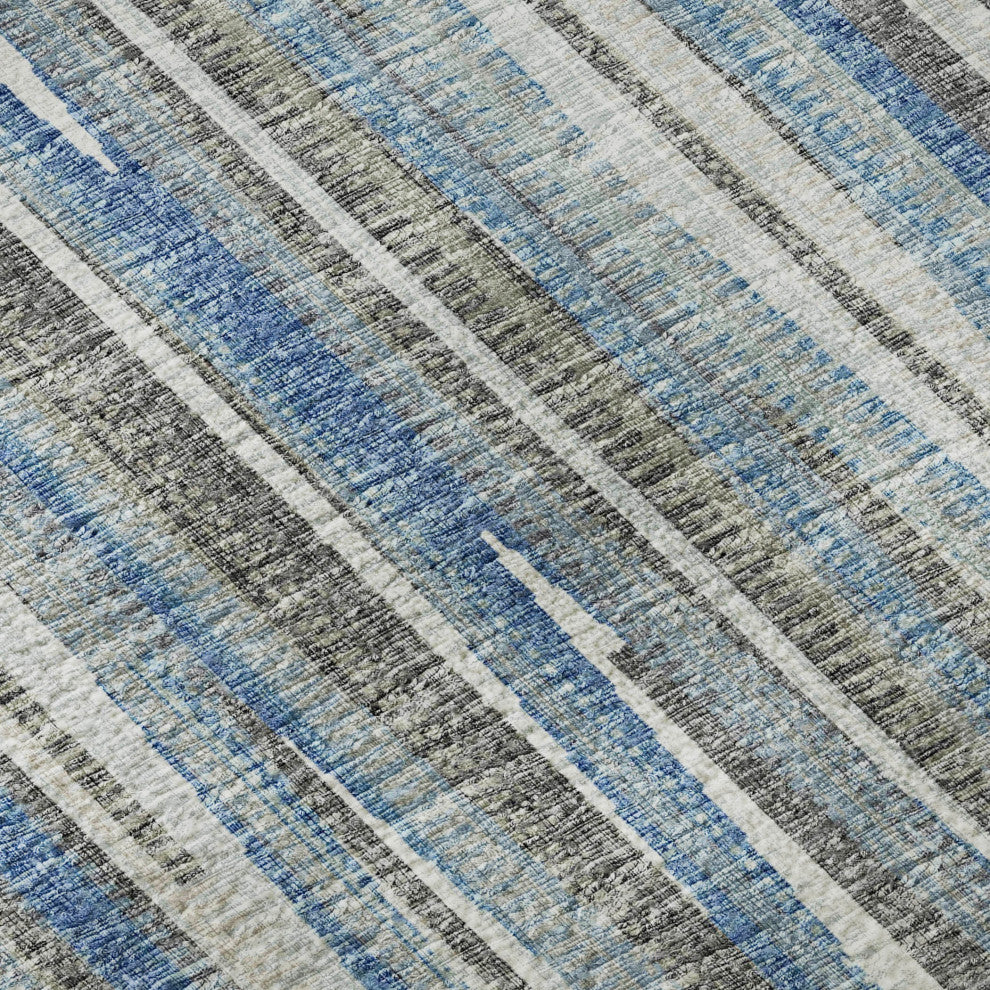 Premium Machine Washable Mayfield AMF31 Blue 5' x 7'6" Rug