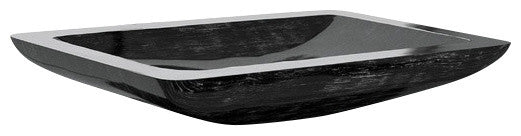 Alumix Vogue Rectangular Sink, Black and Silver