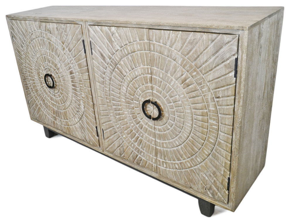 Washed Double Medallion Sideboard