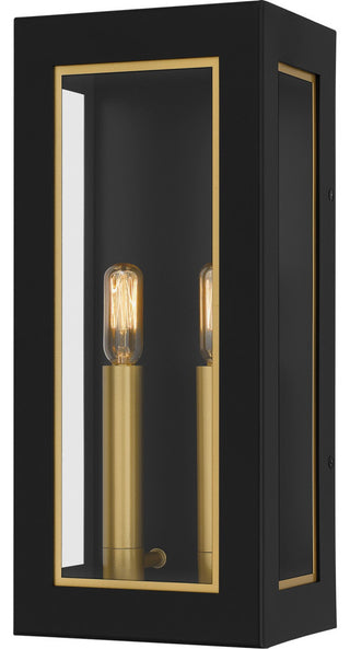 Bourbon Two Light Outdoor Wall Mount in Matte Black