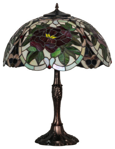 Meyda Lighting 232798 26" High Renaissance Rose Table Lamp