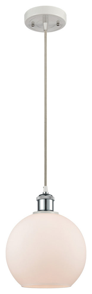 Innovations Lighting 516-1P-WPC-G121-8 Athens 1 Light 8" Mini Pendant