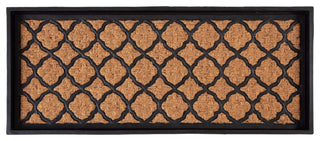 34.5"x14"x1.5" Rubber Boot Tray With Trellis Coir and Rubber Insert